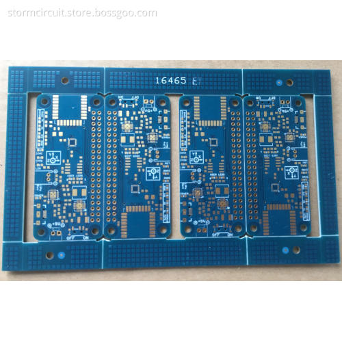 4 layer 1.6mm blue solder ENIG PCB